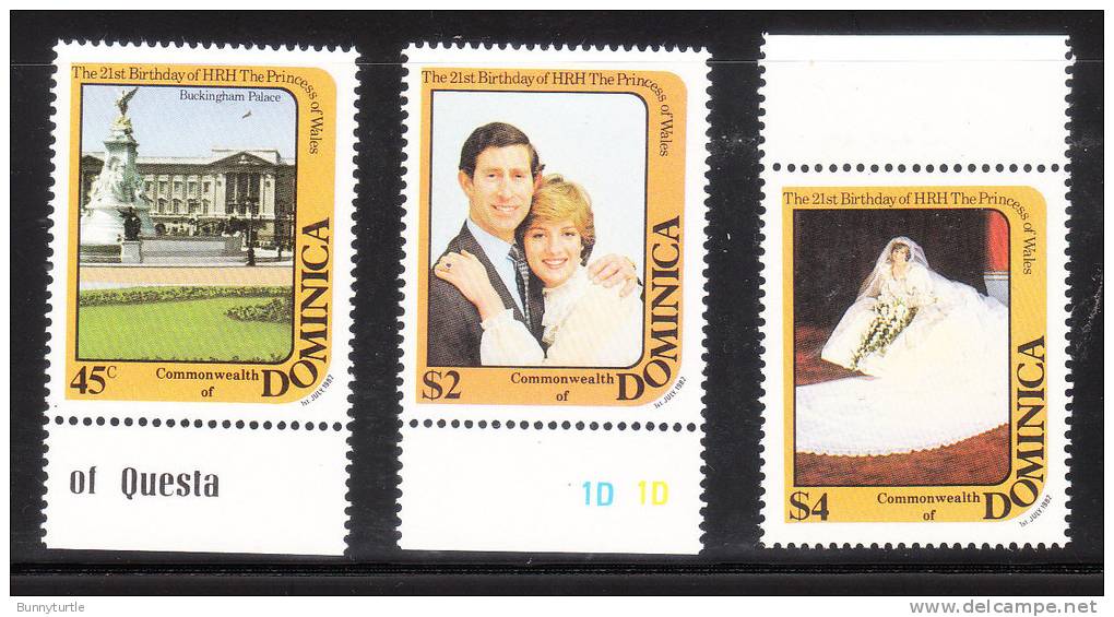 Dominica 1982 Princess Diana Issue Omnibus MNH - Dominique (1978-...)