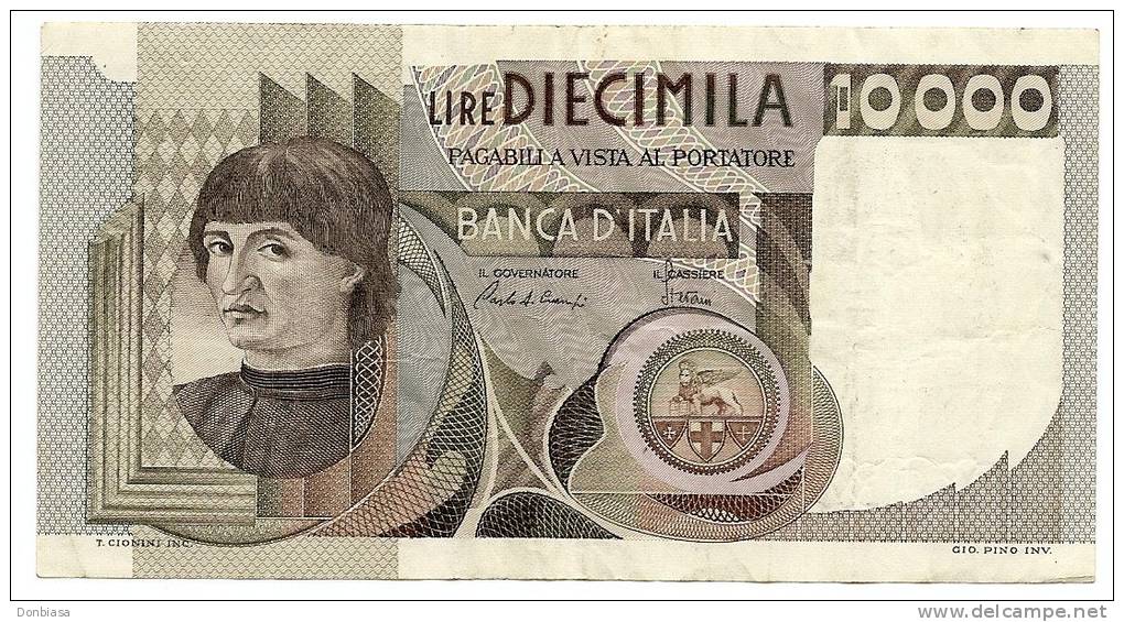 10.000 Lire Ritratto D'uomo D.m. 06/09/1980 - 10000 Lire