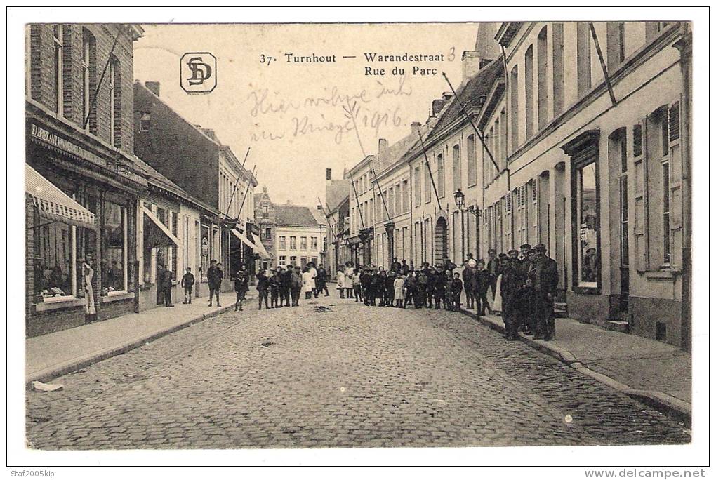 37. Turnhout - Warandestraat - Rue Du Parc - SD - 1916 - Turnhout