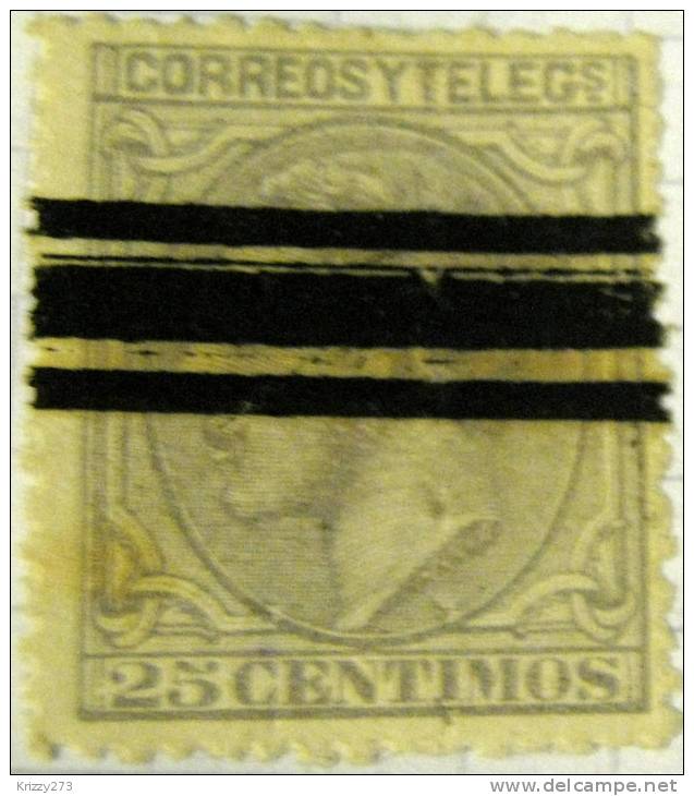 Spain 1879 King Alfonso XII 25c - Used - Oblitérés