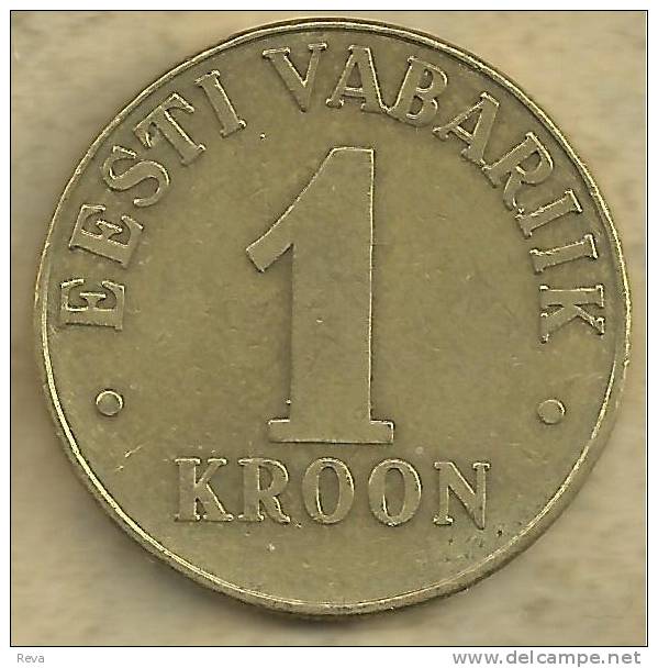 ESTONIA  1 KROON  INSCRIPTIONS FRONT SHIELD BACK 1998 KM? VF+ READ DESCRIPTION CAREFULLY !!! - Estland