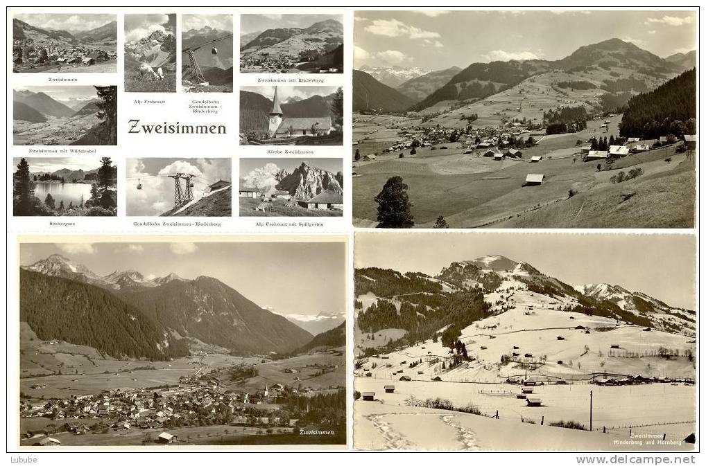 Zweisimmen - 4 Verschiedene Karten           1936 - 1959 - Zweisimmen