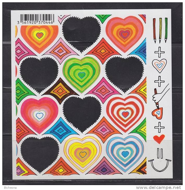 = Le Feuillet Support Des Timbres X5 Saint Valentin Maurizio Galante -20g N°4528 - Non Classés