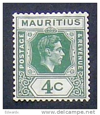 Mauritius 1938 Definitives SG 254b 4c. Green  MM * - Mauritius (...-1967)