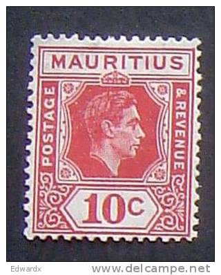 Mauritius 1938 Definitives SG 256b 10c. Red  MM * - Mauritius (...-1967)