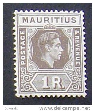 Mauritius 1938 Definitives SG 260 1r. Grey-brown MM * #1 - Mauritius (...-1967)