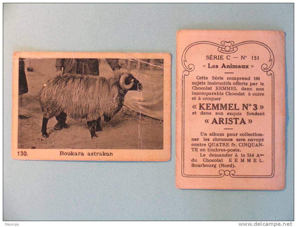 CHOCOLAT KEMMEL N°3 - ARISTA - ANIMAUX - SERIE C - N°130 -BOUKARA ASTRAKAN - Schokolade