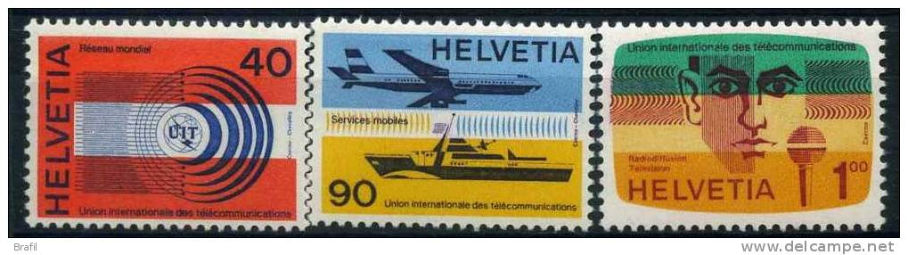 1976, Svizzera, Telecomunicazioni  , Serie Completa Nuova (**) - Officials