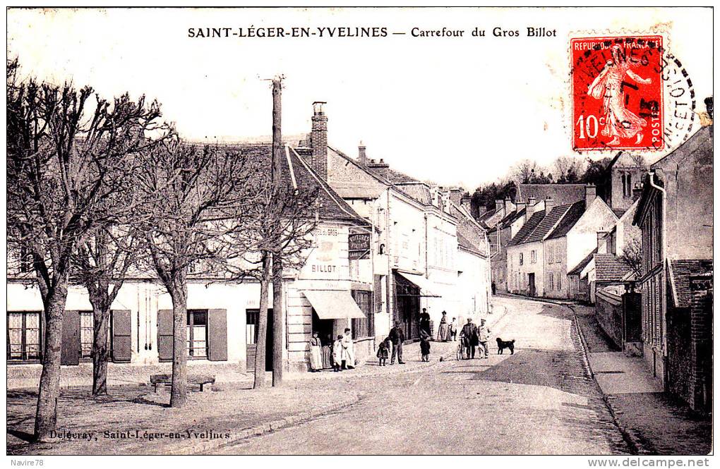 78 Cpa SAINT LEGER EN YVELINES  CAFE Et HOTEL DU GROS BILLOT - St. Leger En Yvelines