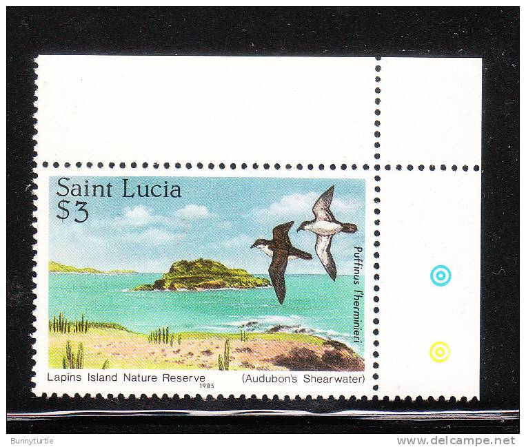 St Lucia 1985 Birds In Habitats $3 MNH - Mouettes