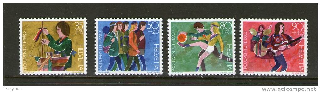 SUISSE 1990 PRO JUVENTUTE  YVERT   N°1359/62  NEUF MNH** - Neufs