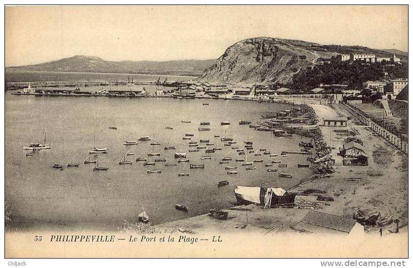 ALGERIE - PHILIPPEVILLE Le Port Et La Plage - Skikda (Philippeville)