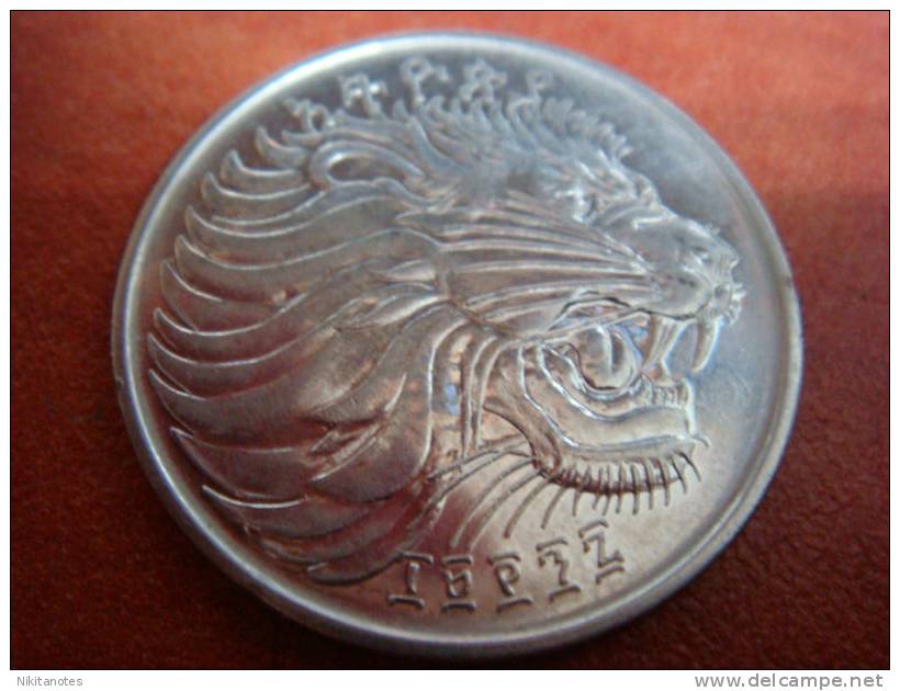 Ethiopia 50 Cents , Lion COIN Leone - Ethiopia