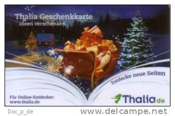 Germany - Allemagne - Thalia Book Store - Christmas - Xmas  - Carte Cadeau - Carta Regalo - Gift Card - Geschenkkarte - Cartes Cadeaux