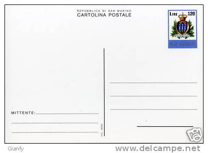 INTERO POSTALE SAN MARINO STEMMA 1978 L 120 - Interi Postali