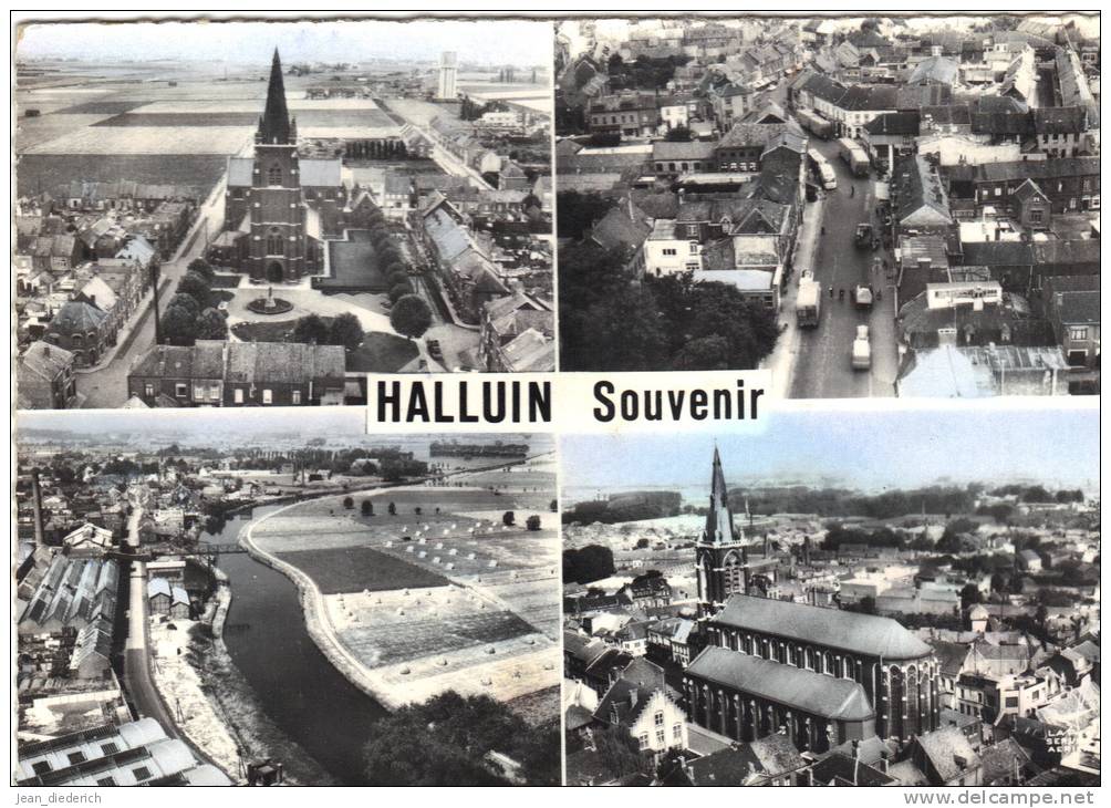 59 - Halluin - En Avion Au-dessus De Halluin (ca. 1970) - Autres & Non Classés