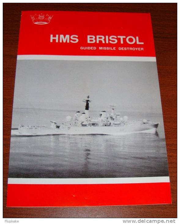 Royal Navy HMS Bristol Guided Missile Destroyer - English