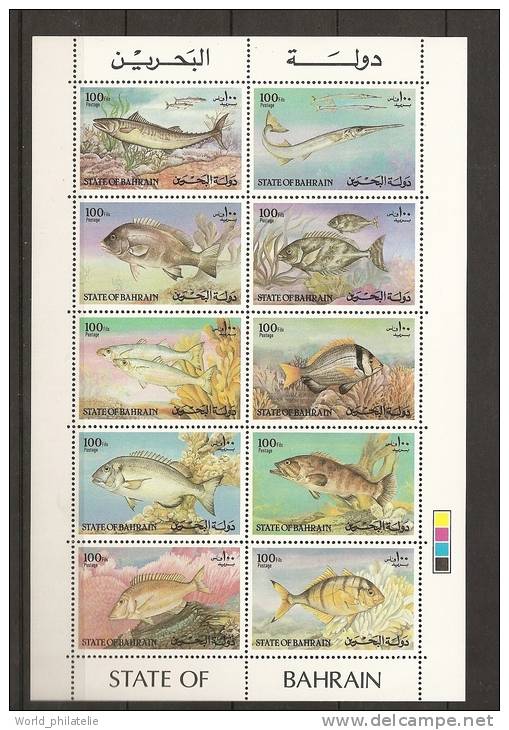 State Of Bahrain 1985 N° 331/40 ** Faune, Poissons - Bahreïn (1965-...)