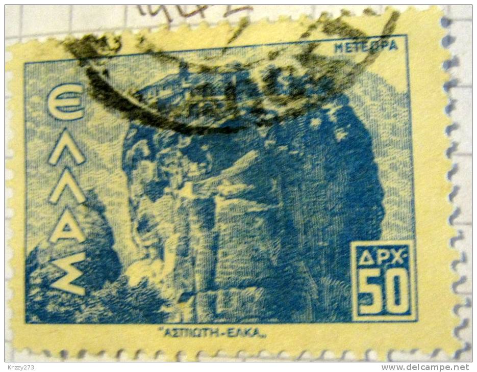 Greece 1942 Meteora Monastery 50d - Used - Gebraucht