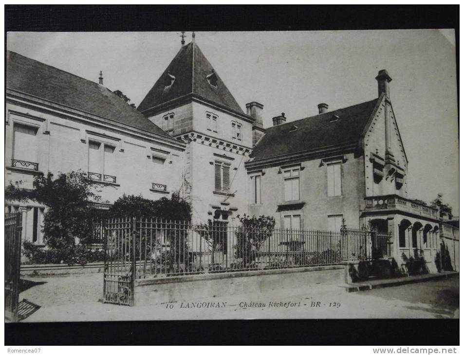 LANGOIRAN (Gironde) - Château Richefort - Non Voyagée - Autres & Non Classés