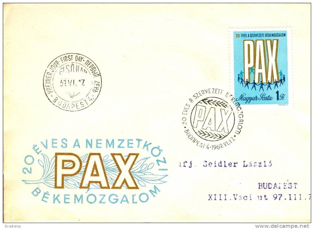 HUNGARY - 1969. FDC - 20th Anniversary Of Peace Movement II. Mi:2518. - FDC