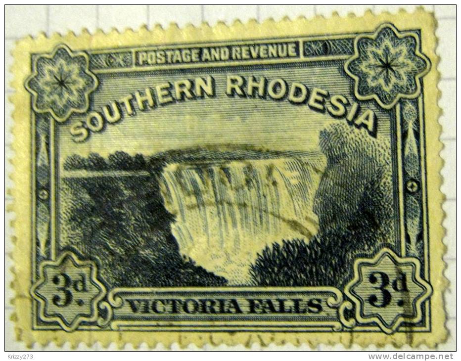 Southern Rhodesia 1932 Victoria Falls 3d - Used - Rodesia Del Sur (...-1964)