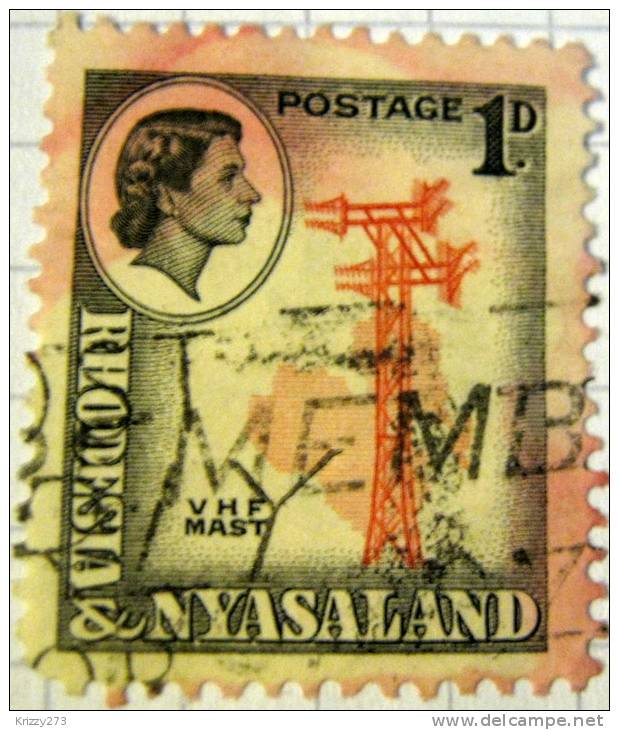 Rhodesia And Nyasaland VHF Mast 1d - Used - Rhodesia & Nyasaland (1954-1963)