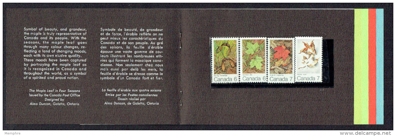 1971 Maple Leaf In 4 Seasons Set In Presentation Folder - Série 4 Saisons En Livret De Présentation - Neufs