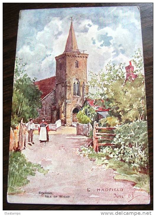 == Brading , Isle Of Wight -  Art Card By E.Hadfield * 1903 - Autres & Non Classés