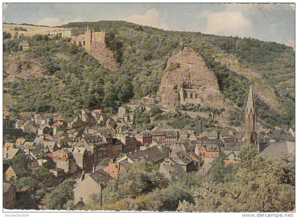 B35686 Idar Oberstein Mit Blick Auf Felsenkirche Und SchloBruine Used Good Shape - Birkenfeld (Nahe)