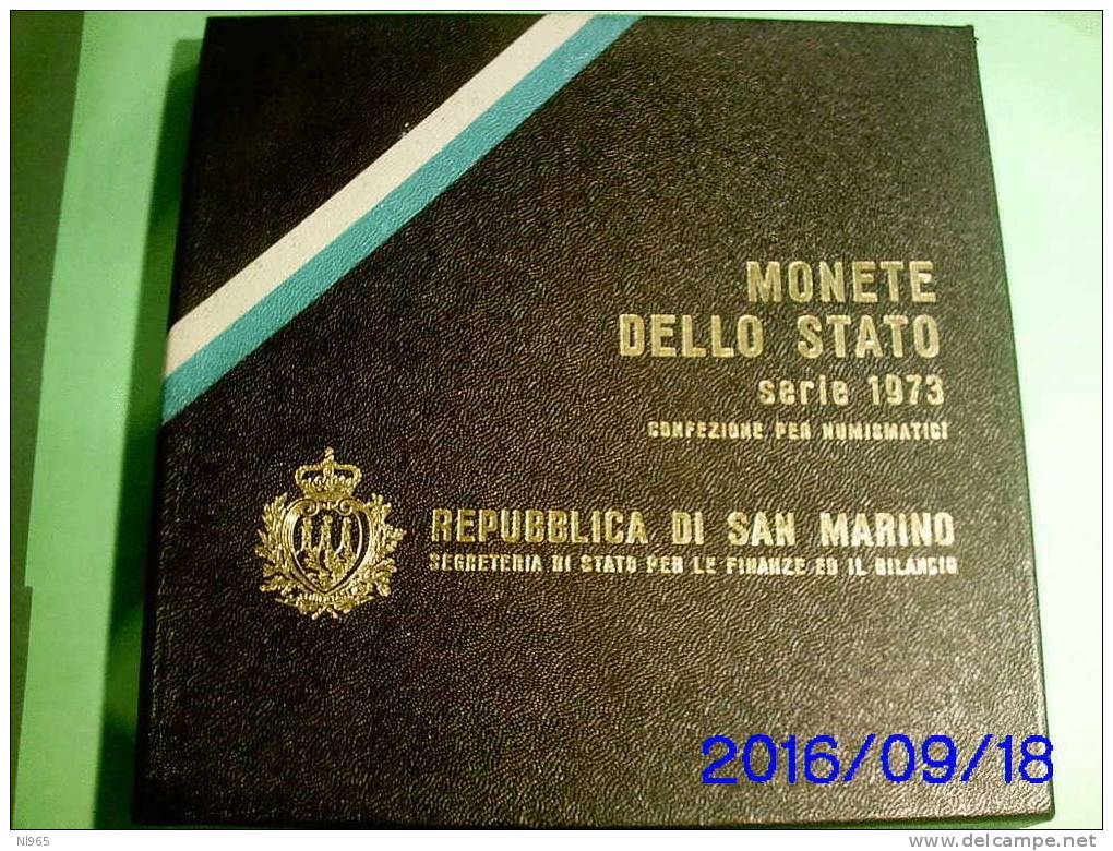 SAN MARINO - ANNO 1973 - DIVISIONALE 8 MONETE  SERIE ANNUALE FDC - San Marino