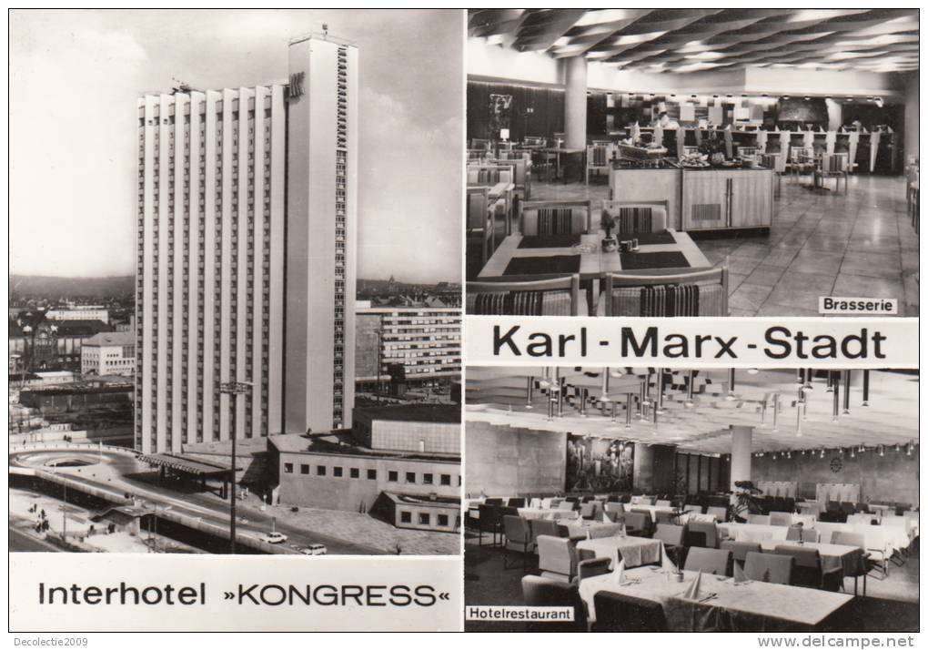 N2113  Karl Marx Stadt Interhotel Kongress Multi Views Not Used Perfect Shape - Chemnitz (Karl-Marx-Stadt 1953-1990)