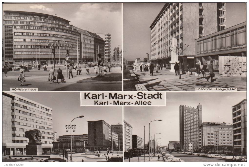N2115  Karl Marx Stadt Allee Multi Views Not Used Good Shape - Chemnitz (Karl-Marx-Stadt 1953-1990)
