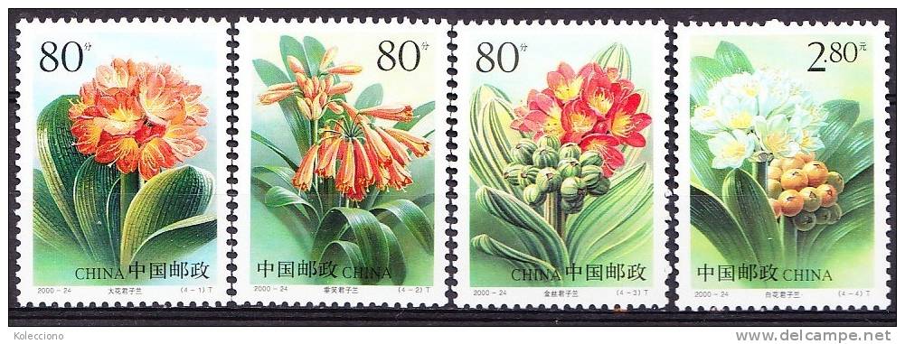 China 2000 Yvert 3854 / 57, Flora, Clivia Flowers, MNH - Ungebraucht