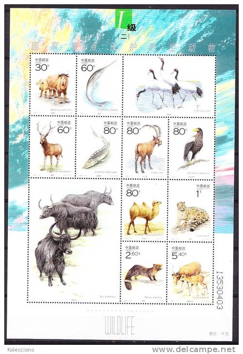 China 2001 Yvert 3875 / 82, Protected Fauna (II), MNH - Neufs