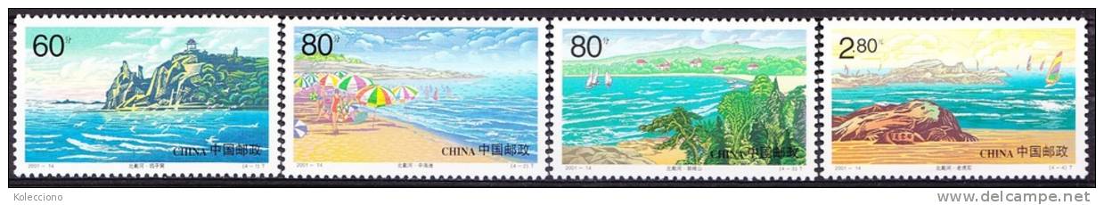 China 2001 Yvert 3917 / 19, Beidaihe Seaside Resort, MNH - Neufs