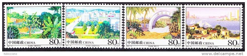 China 2004 Yvert 4171 / 74, 21st Century Original Chinese Towns, MNH - Ongebruikt