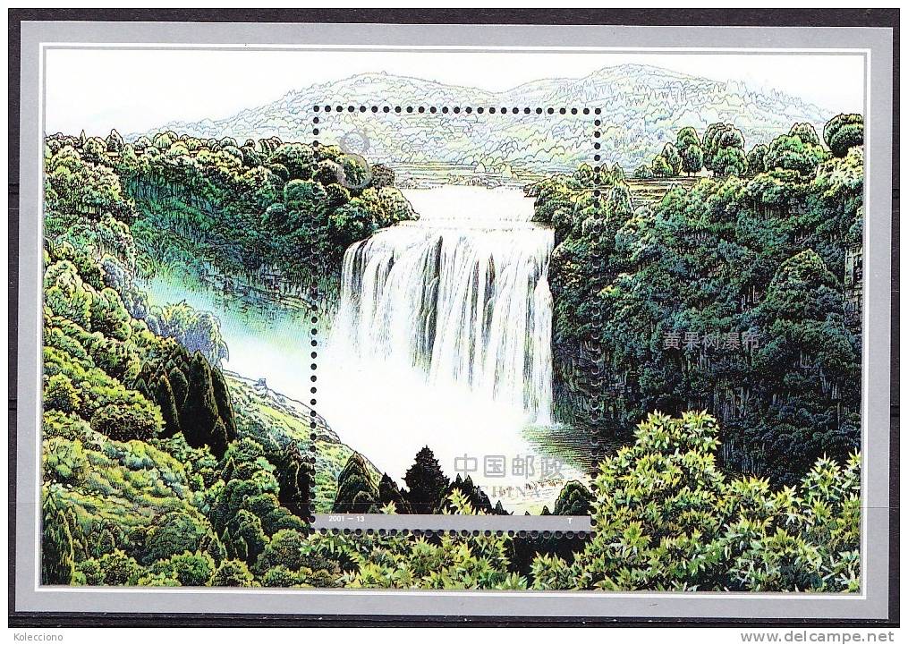 China 2001 Yvert BF 114, Huangguoshu Waterfalls, Miniature Sheet MNH - Ongebruikt