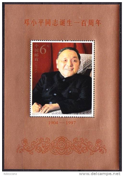 China 2004 Yvert BF 133, Centenary Birth Of Deng Xiaoping, Miniature Sheet MNH - Unused Stamps