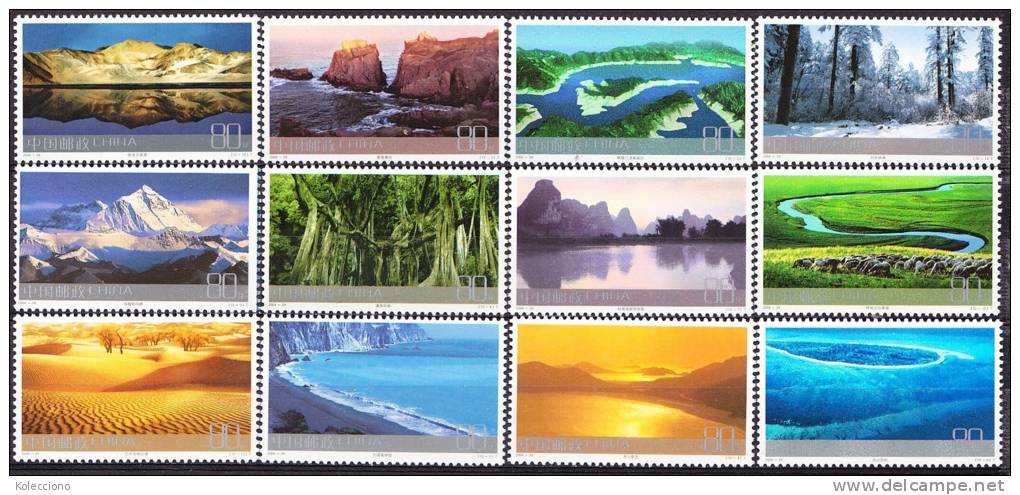 China 2004 Yvert 4201/ 12, Frontier Landscapes, MNH - Unused Stamps