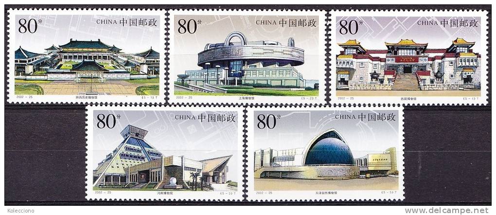 China 2002 Yvert 4045 / 49, Museums, MNH - Unused Stamps
