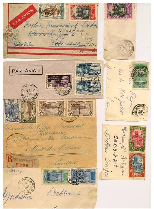 COLONIES FRANCAISES Lot De 29 Devants De Lettres Ou Fragments - Autres & Non Classés