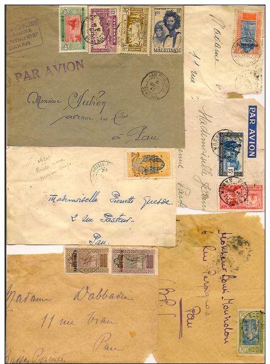 COLONIES FRANCAISES Lot De 29 Devants De Lettres Ou Fragments - Autres & Non Classés