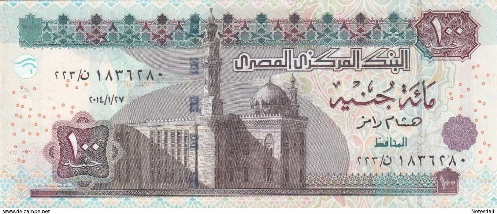 EGYPT 100 EGP POUNDS 2014 P-67 New SIG/ RAMEZ #23 UNC */* - Egipto