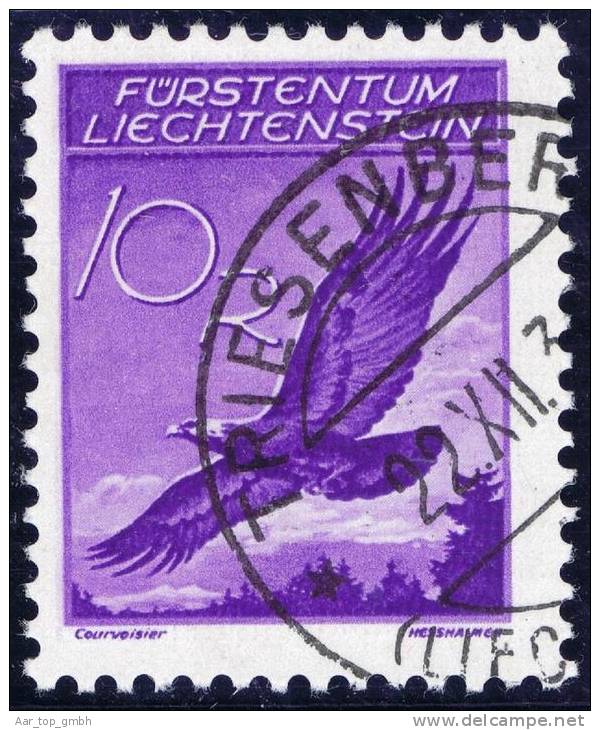 Liechtenstein Flug 1936 Zu#F9z Mi#143y Geriffelt Gestempelt - Air Post
