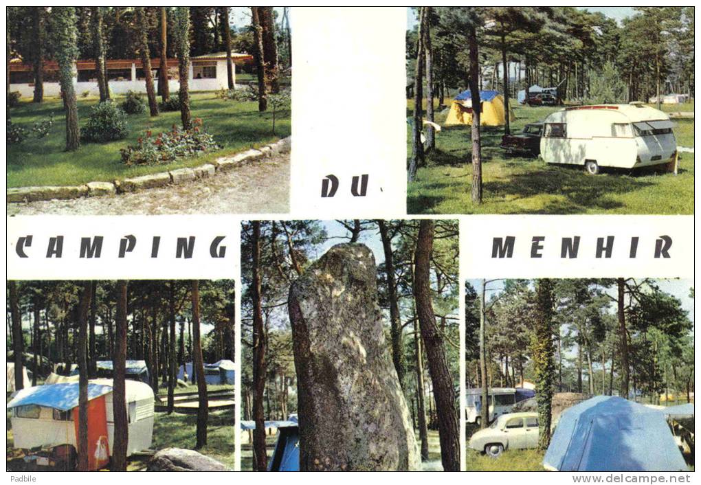 Carte Postale 29. Trégunc  Camping Du Menhir  Entre Pont-aven Et Concarneau Trés Beau Plan - Trégunc