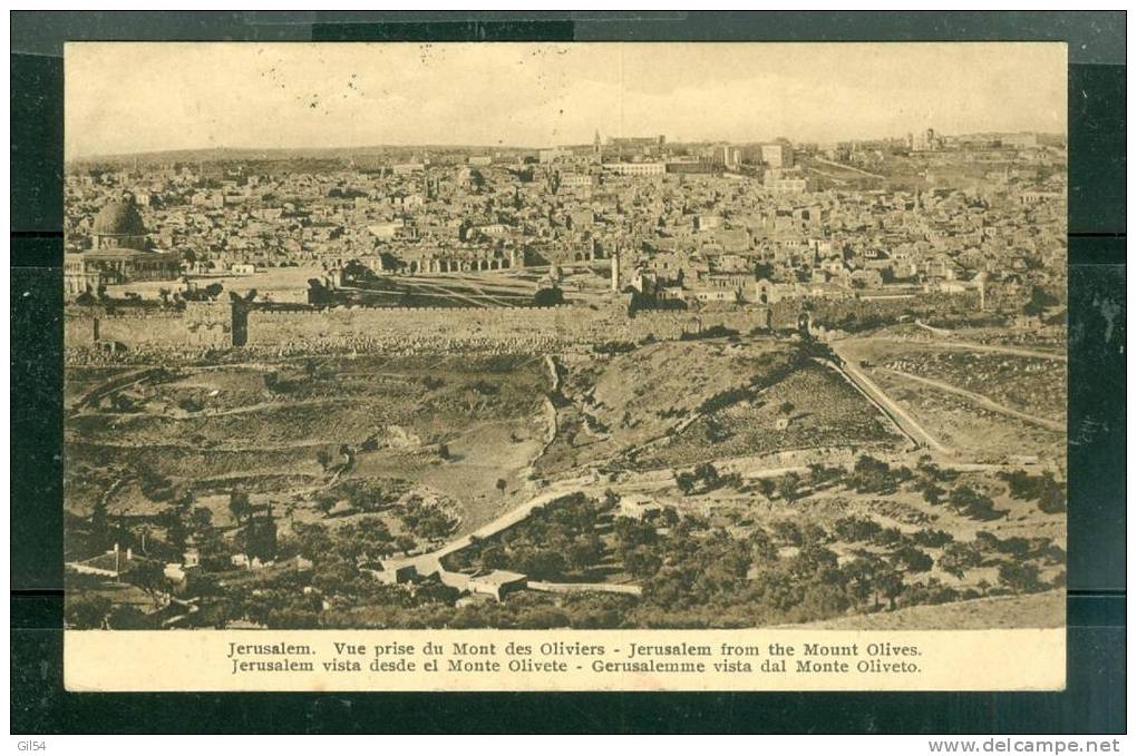 Jérusalem - Vue Prise Du Mont Des Oliviers ( Timbre De Palestine Au Dos En 1931 )  SK126 - Palestine