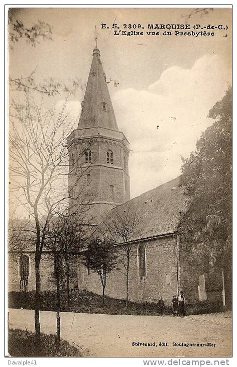 62  MARQUISE  L'EGLISE VUE DU PRESBYTERE...BON ETAT VOIR SCAN - Marquise