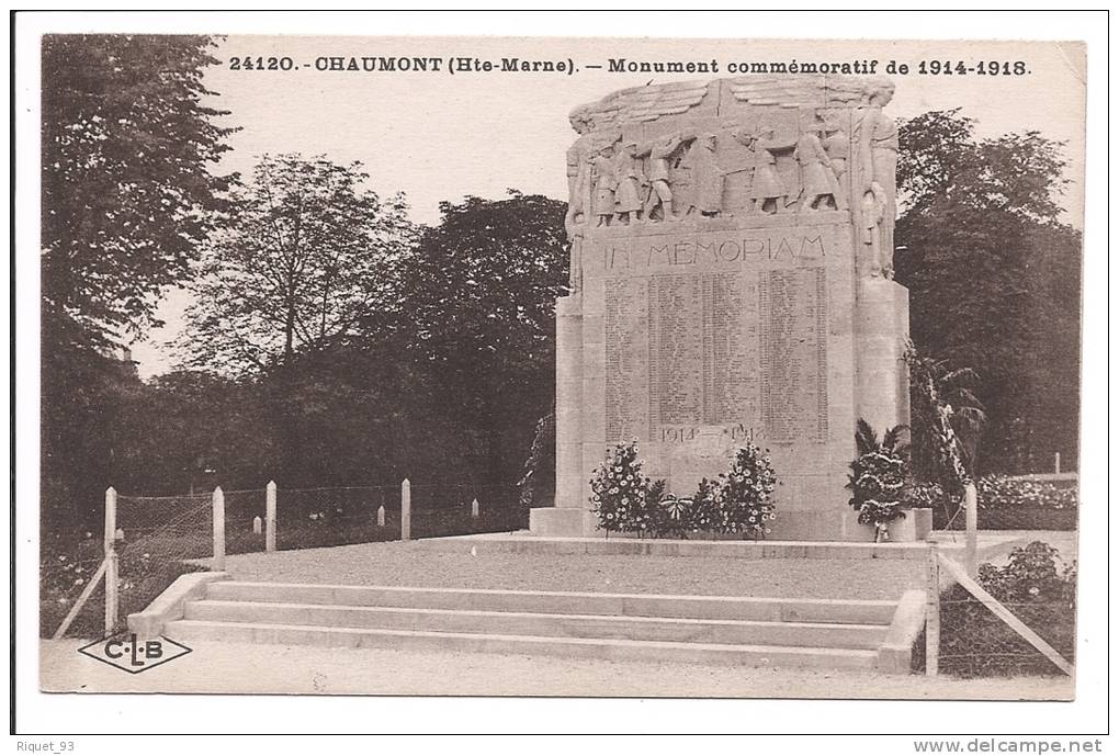 24120 - CHAUMONT - Monument  Commémoratif De 1914-1918. - Chaumont