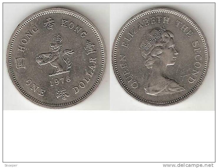 Hong Kong 1 Dollar  1978  Km 43  Xf - Hongkong